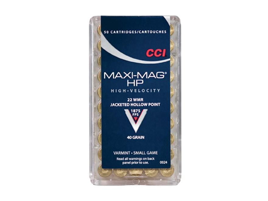 Ammo - 22WMR - CCI 40gr HP Maxi Mag / 50pk