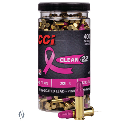 Ammo - 22LR - CCI Clean Pink 40gr High Velocity / 400pk Bottle