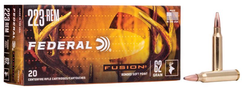 Ammo - 223Rem - Federal 62gr Fusion SP / 20pk