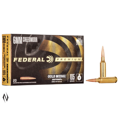 Ammo - 6mm Creedmoor - Federal Gold Medal 105gr Berger BTHP / 20pk