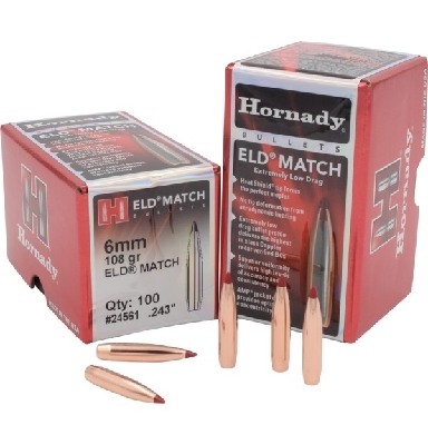 Projectile - 6mm - Hornady 108gr ELD Match / 100pk