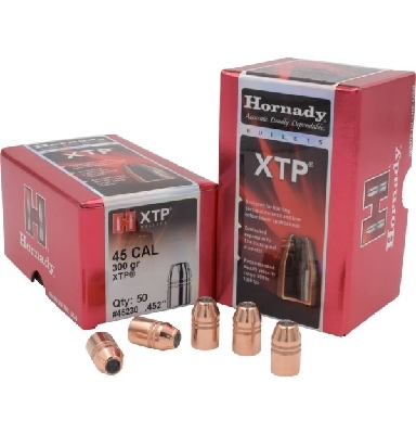 Proj - 45cal- Hornady 300gr Hornady HP/XTP .452 / 50pk