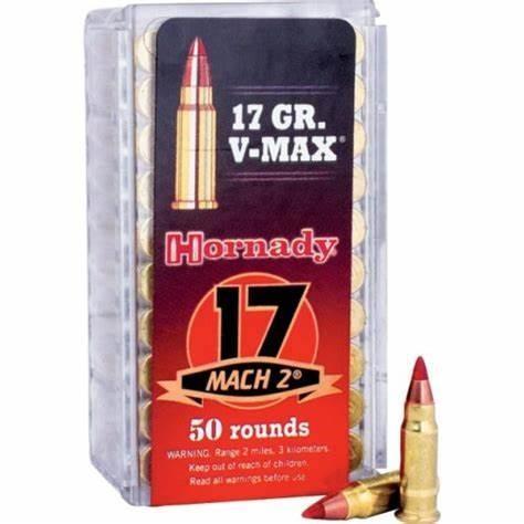 Ammo - 17Mach 2 - Hornady 17gr V-Max / 50pk