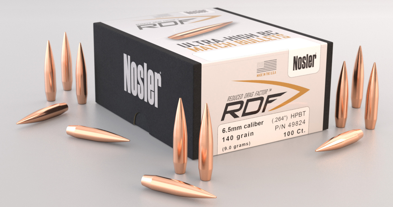 Proj - 6.5mm - Nosler 140gr RDF HPBT  / 100pk