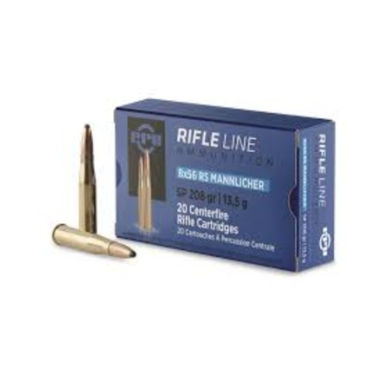 Ammo - 8X56RS Mannlicher - PPU 208gr SPBT / 20pk