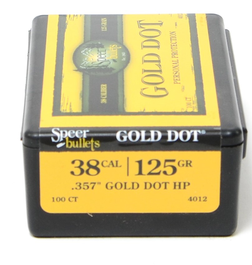 Proj- 38cal - Speer 125gr Gold Dot HP / 100pk